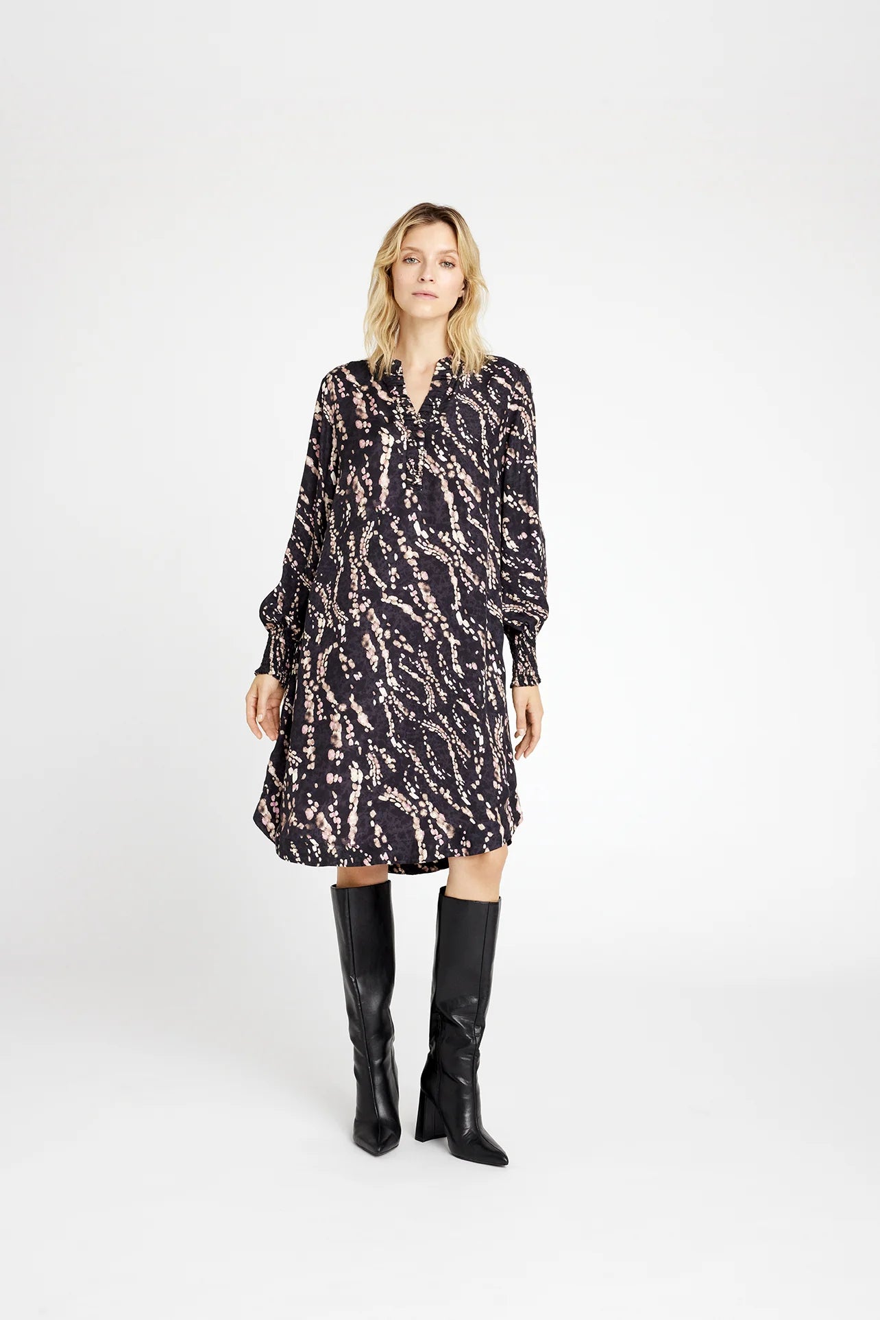 GUSTAV COSTA KNEE DRESS BLACKCORAL