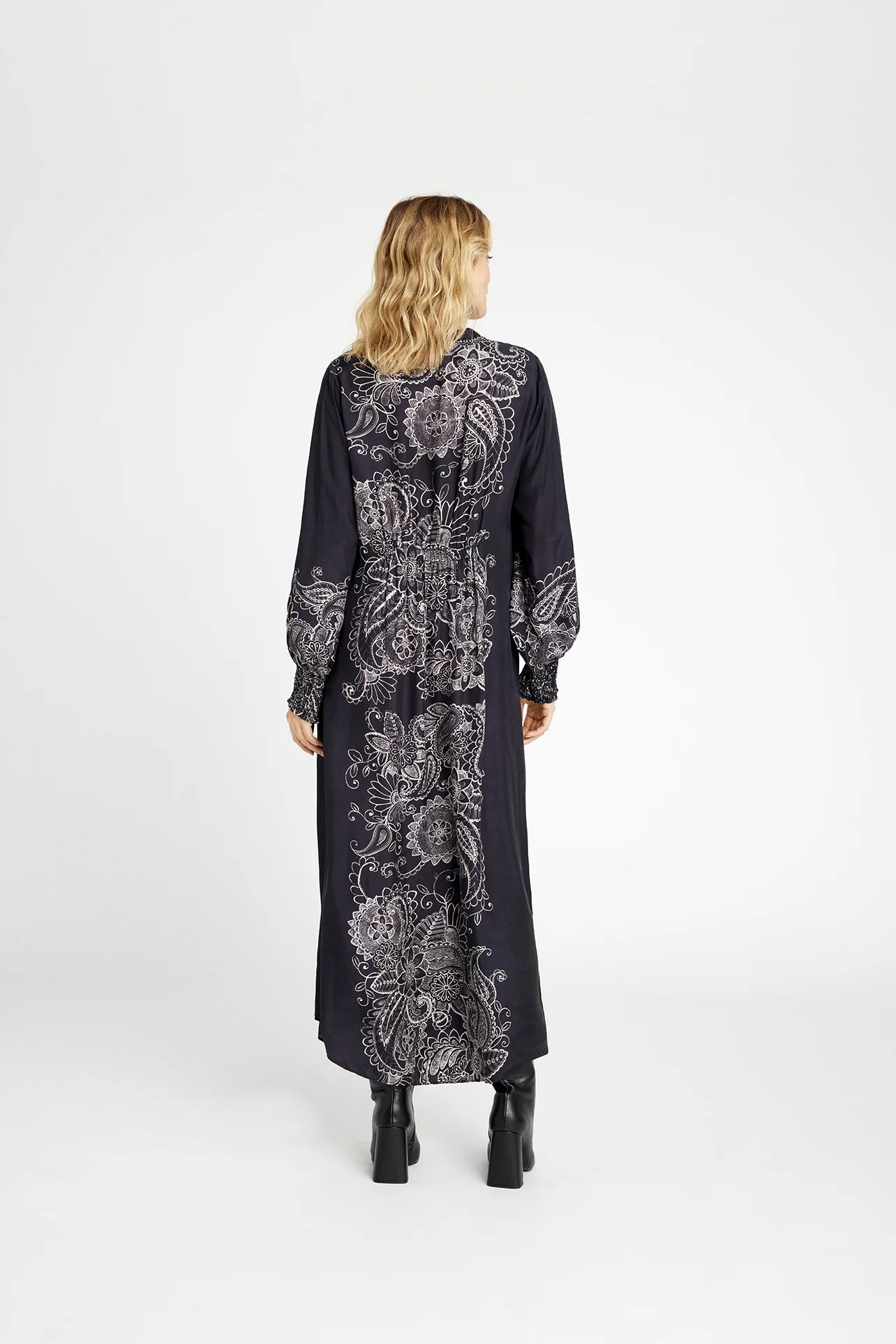 GUSTAV HALI LONG DRESS BLACK/SAND