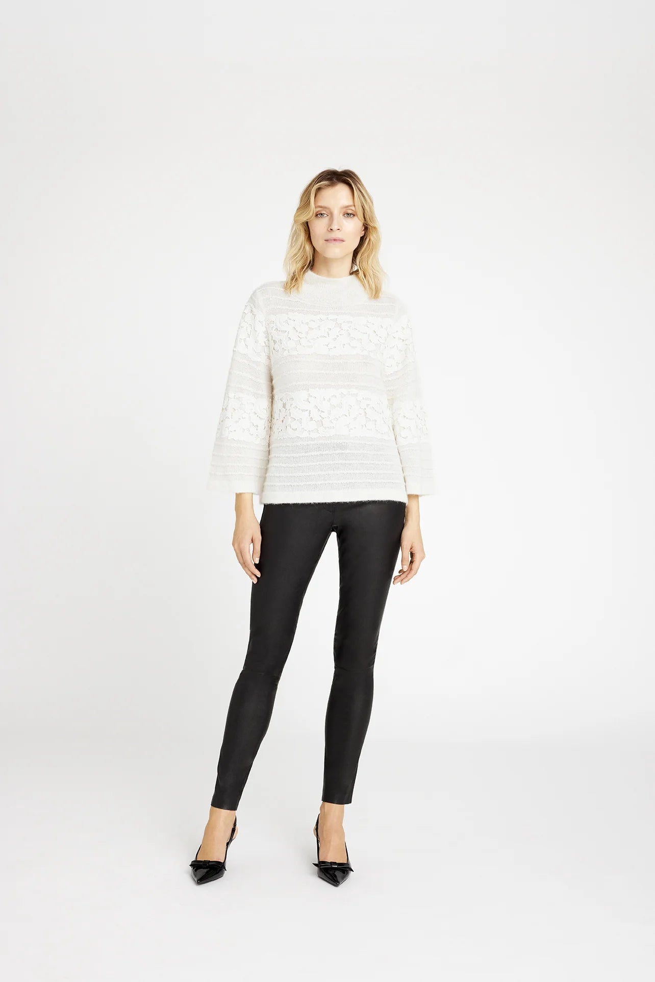 GUSTAV SHERRY LACE KNIT OFF WHITE