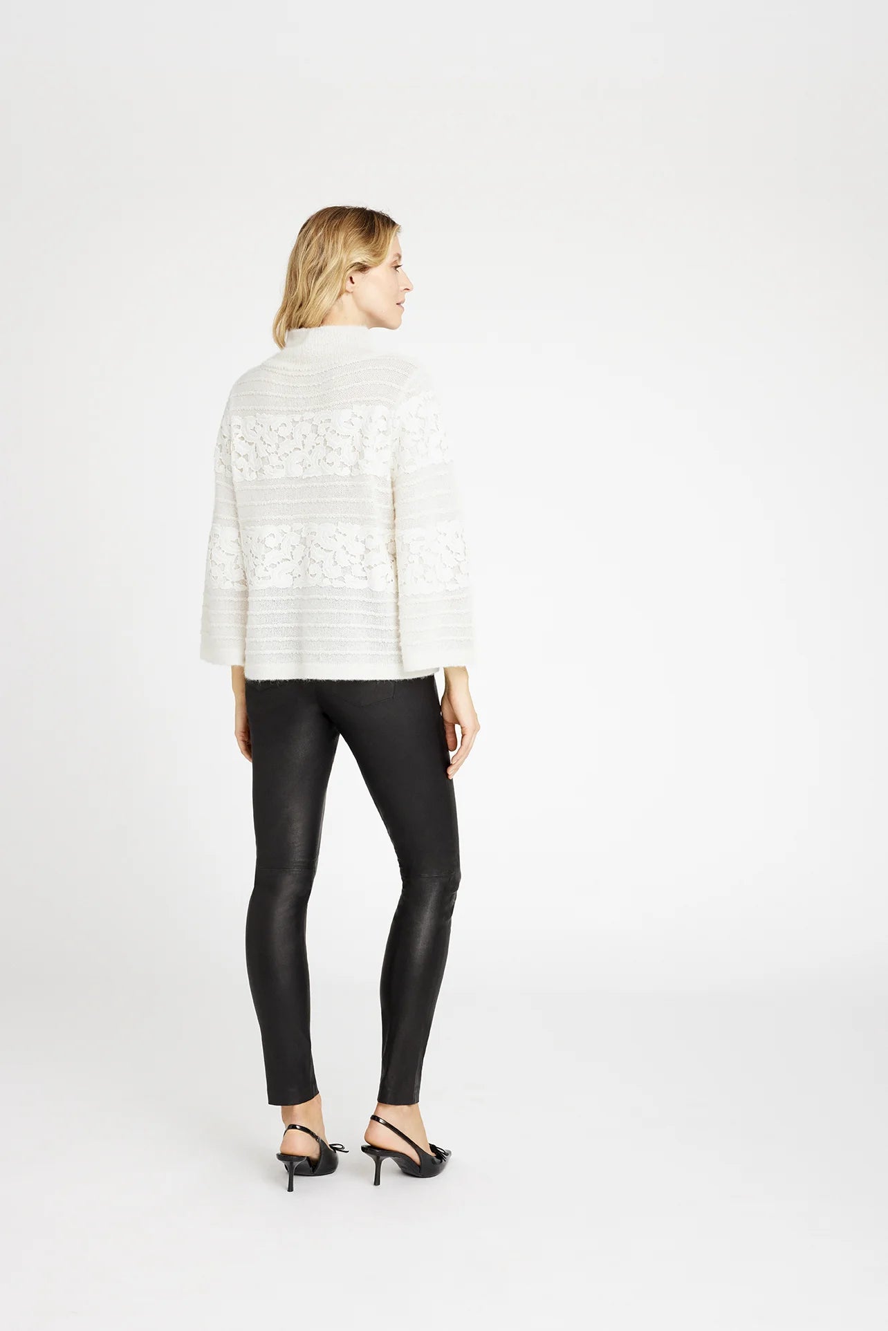 GUSTAV SHERRY LACE KNIT OFF WHITE