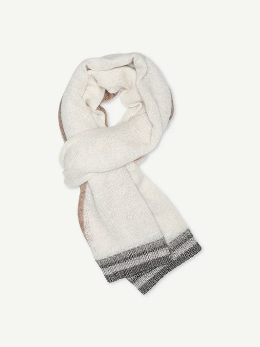 Gustav  Etine Lurex Scarf OffWhite