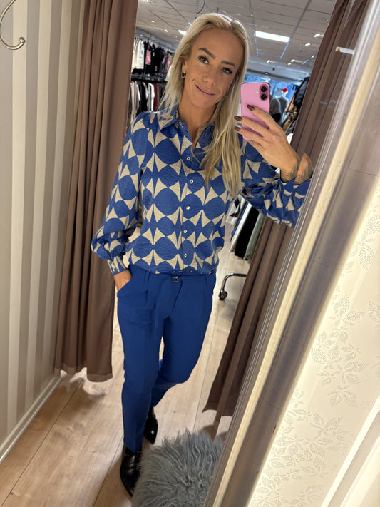 SUMMUM ROYAL BLUE BLOUSE