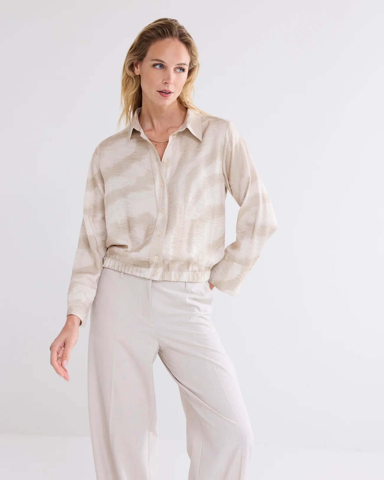 SUMMUM CASHMERE BLOUSE BIG FEATHERS