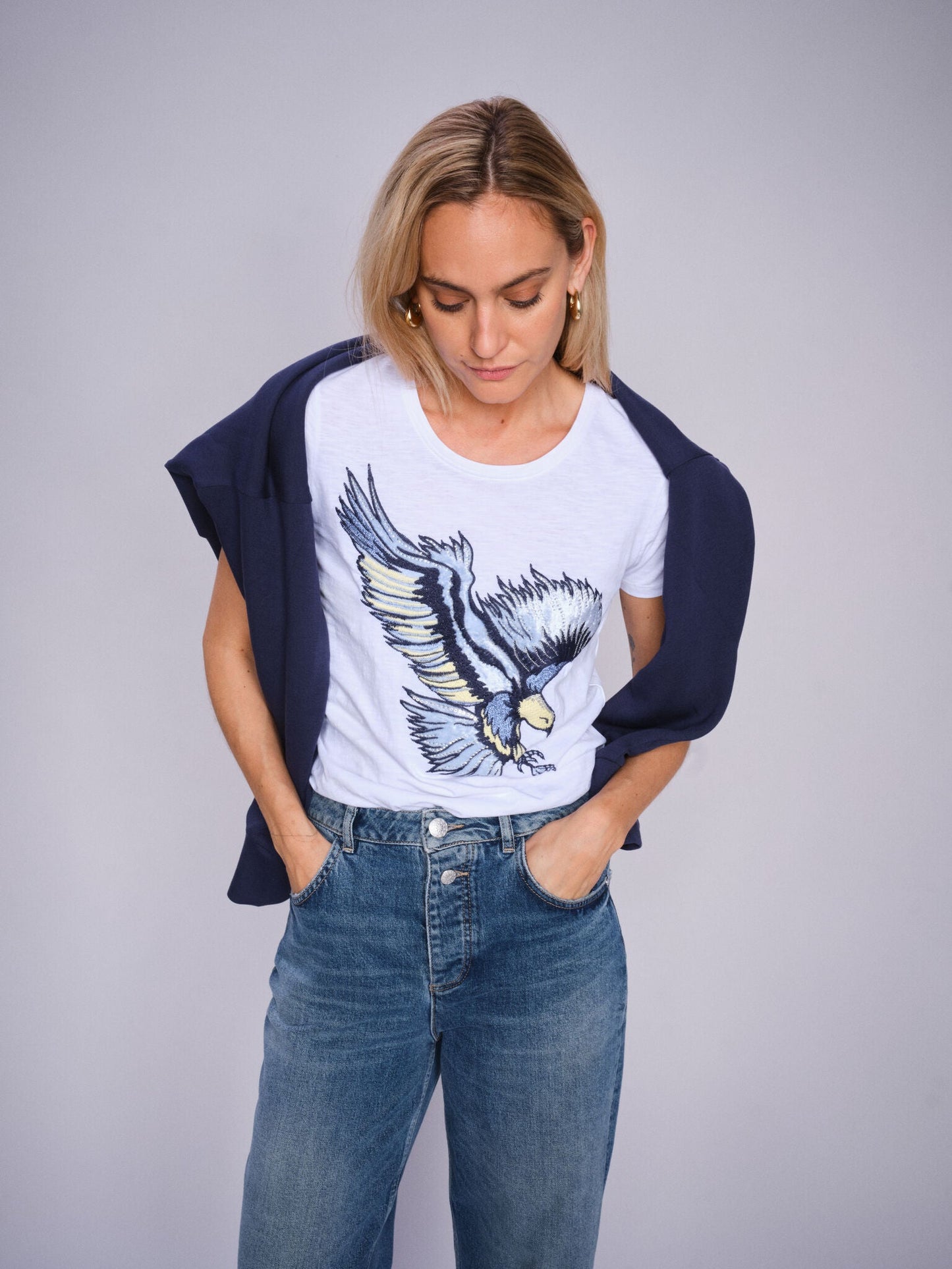 MM REM O-SS EAGLE TEE WHITE