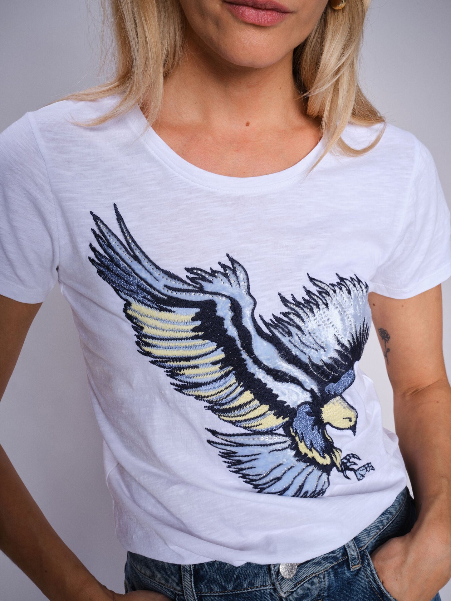 MM REM O-SS EAGLE TEE WHITE