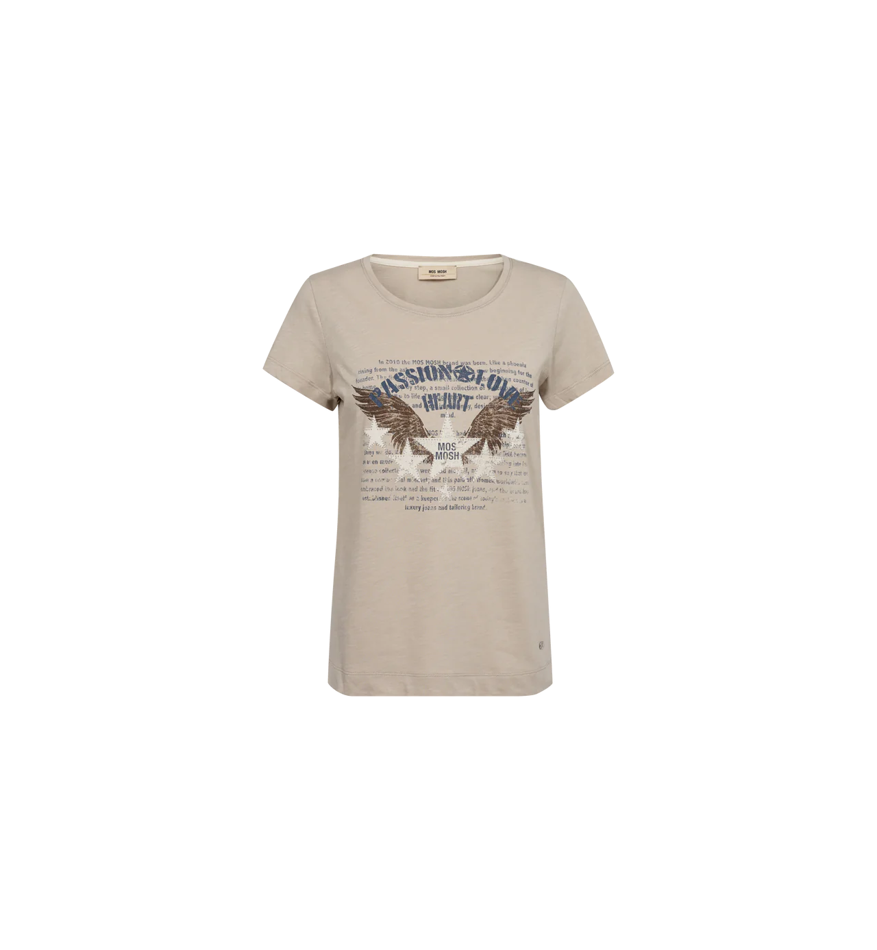 MOS MOSH ZIBBY TEE FEATHER GREY