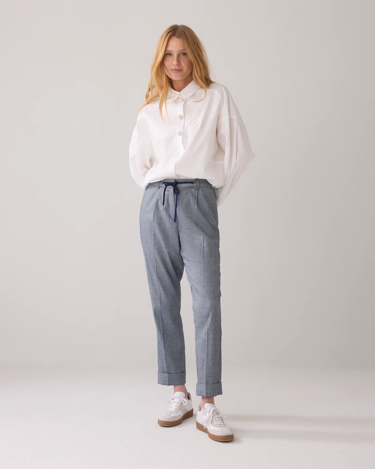 SUMMUM TROUSERS LINEN BLEND TWILL