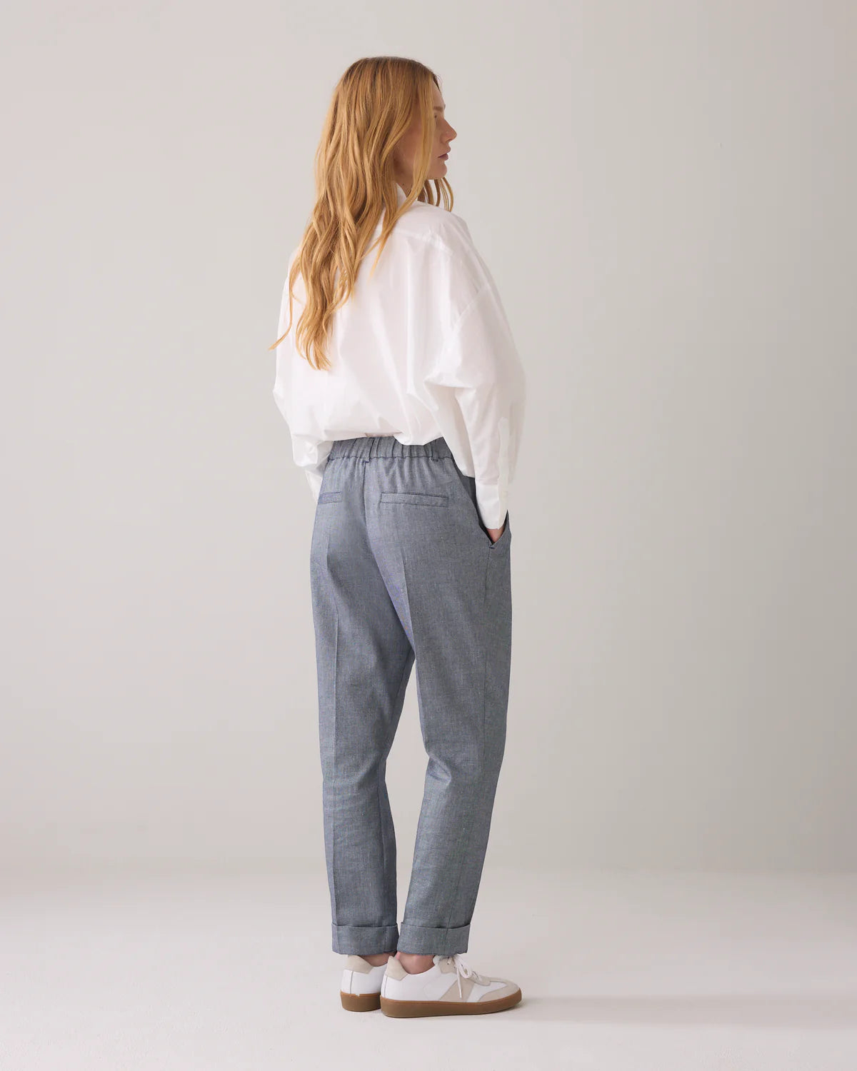 SUMMUM TROUSERS LINEN BLEND TWILL