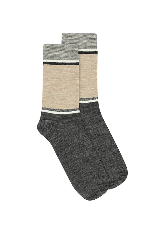 GUSTAV MANY WOOL SOCKS GREY/SAND