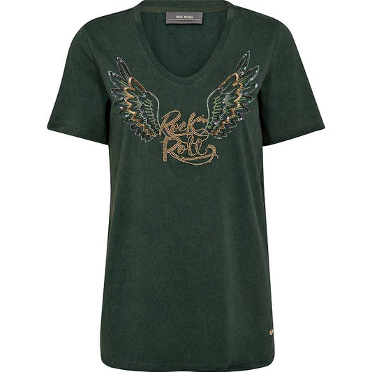 MOS MOSH FAYE TEE DARK PINE