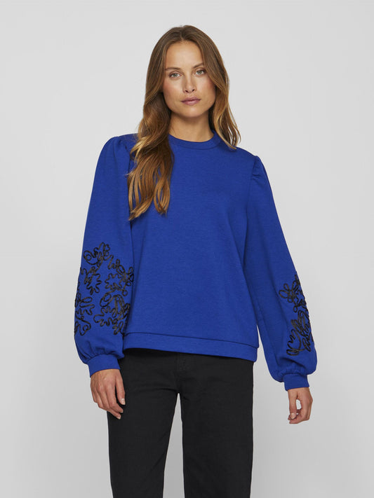 Vila Visif O-Neck Sweat Mazarine Blue