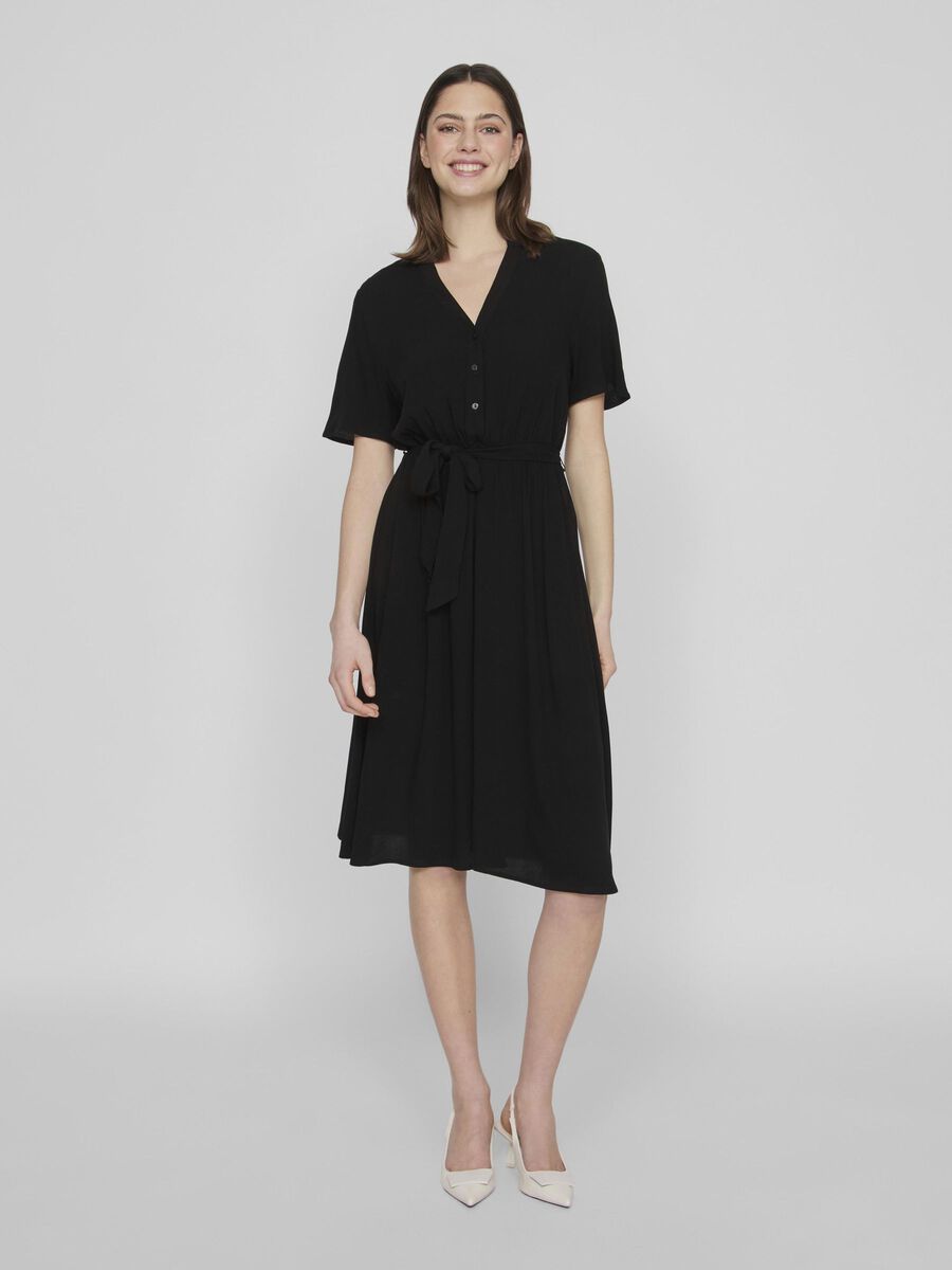 VILA, Vimoashly S/S Midi Black Beau