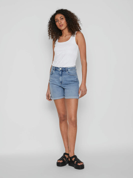 VILA, Vijo HW LBO Shorts Denim