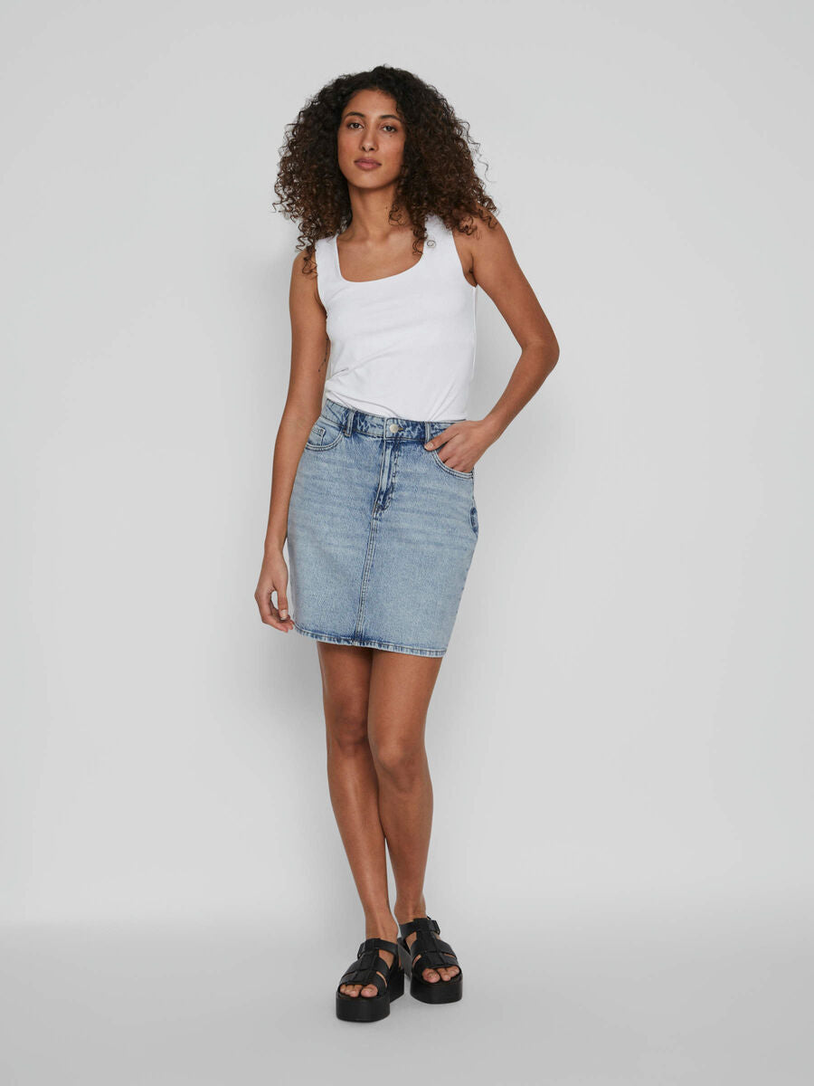 VILA, Vikaja Jaf LBD Denim Skirt Li