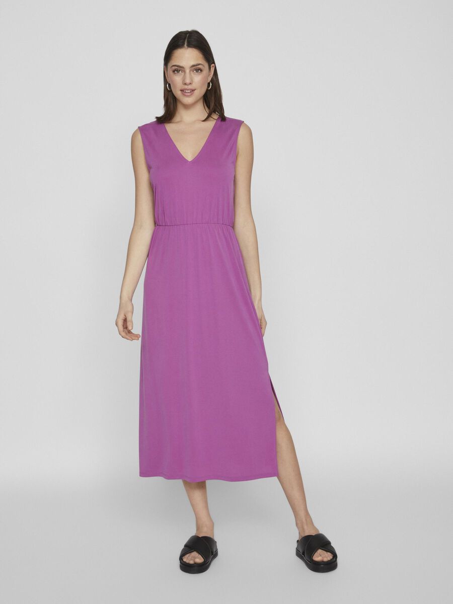 VILA, Vimodala v-neck Midi Cattleya