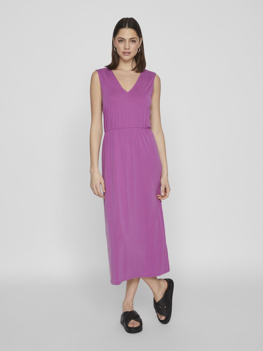 VILA, Vimodala v-neck Midi Cattleya